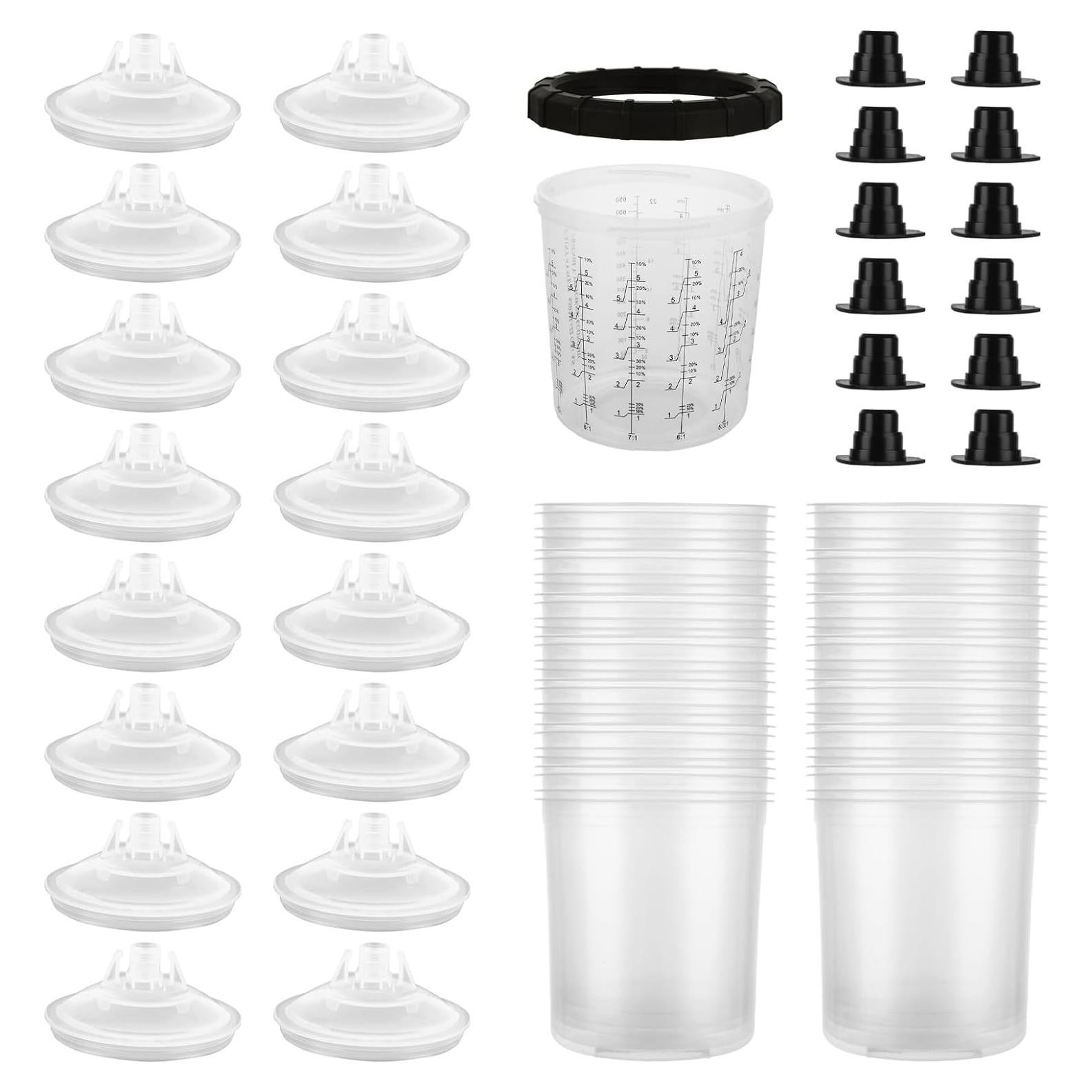 Kit de 25 Tazas de Pintura YAYODS 650 ml con Forros