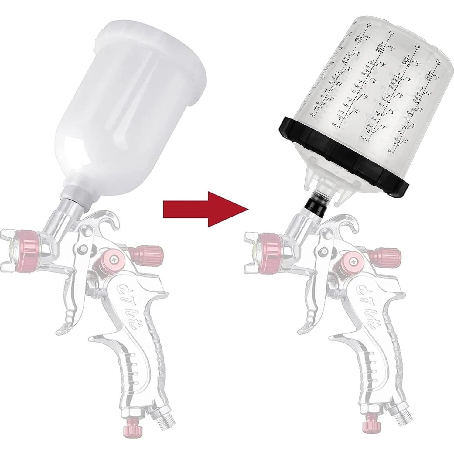 Kit de 25 Tazas de Pintura YAYODS 650 ml con Forros