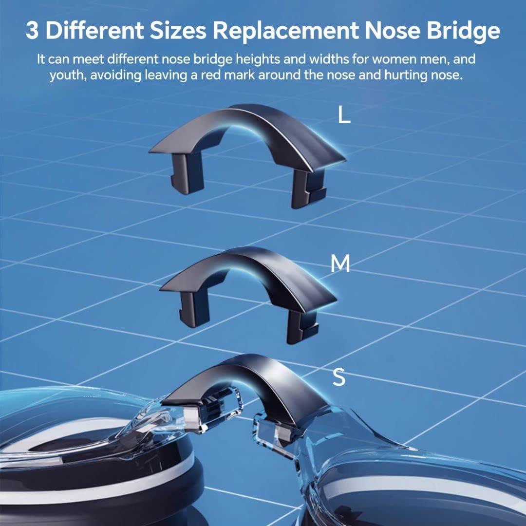 Gafas de natación miopía HDYAR -8 polarizadas anti-vaho