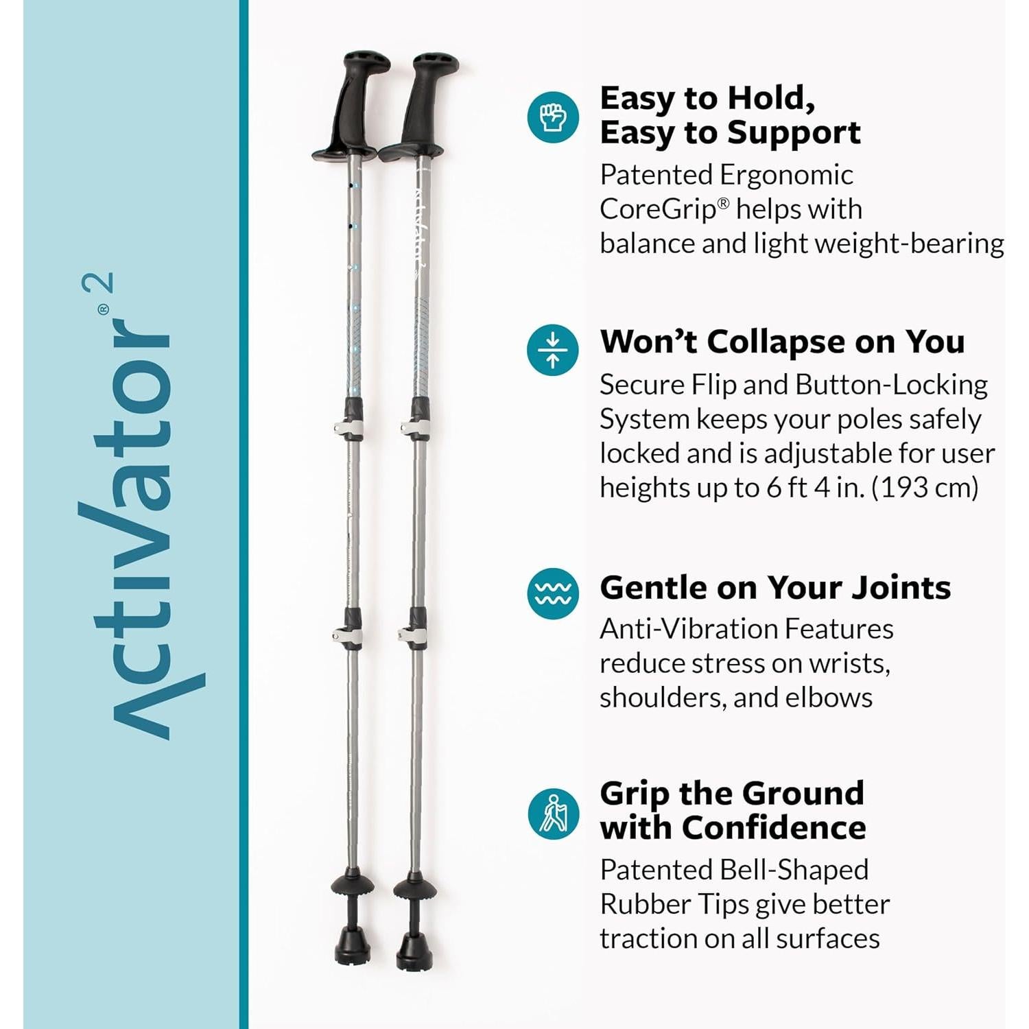 Bastones de Senderismo Urban Poling ACTIVATOR2 - Aluminio Ajustable