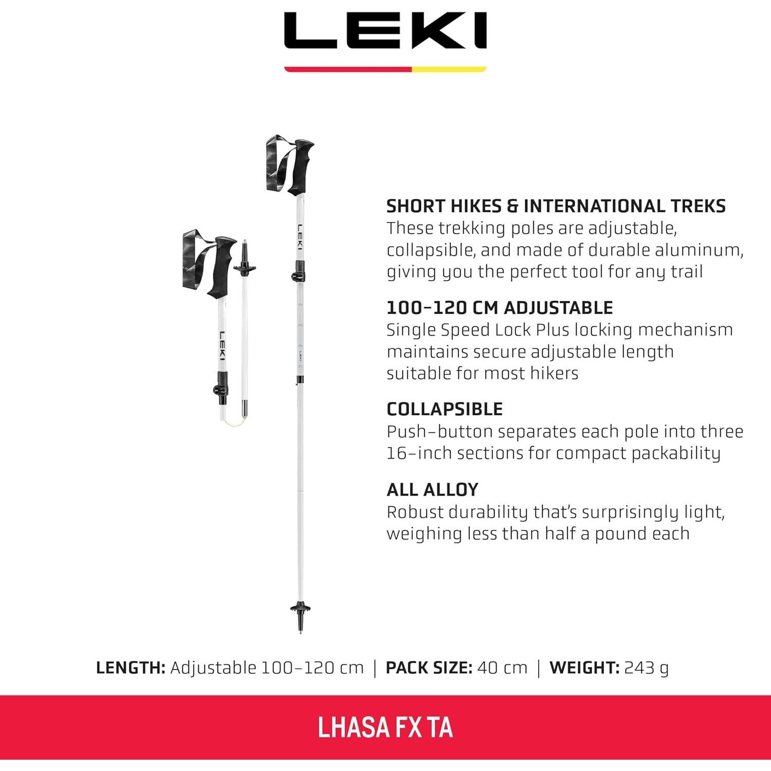 Bastones de Senderismo LEKI Lhasa FX TA Aluminio 100-120 cm