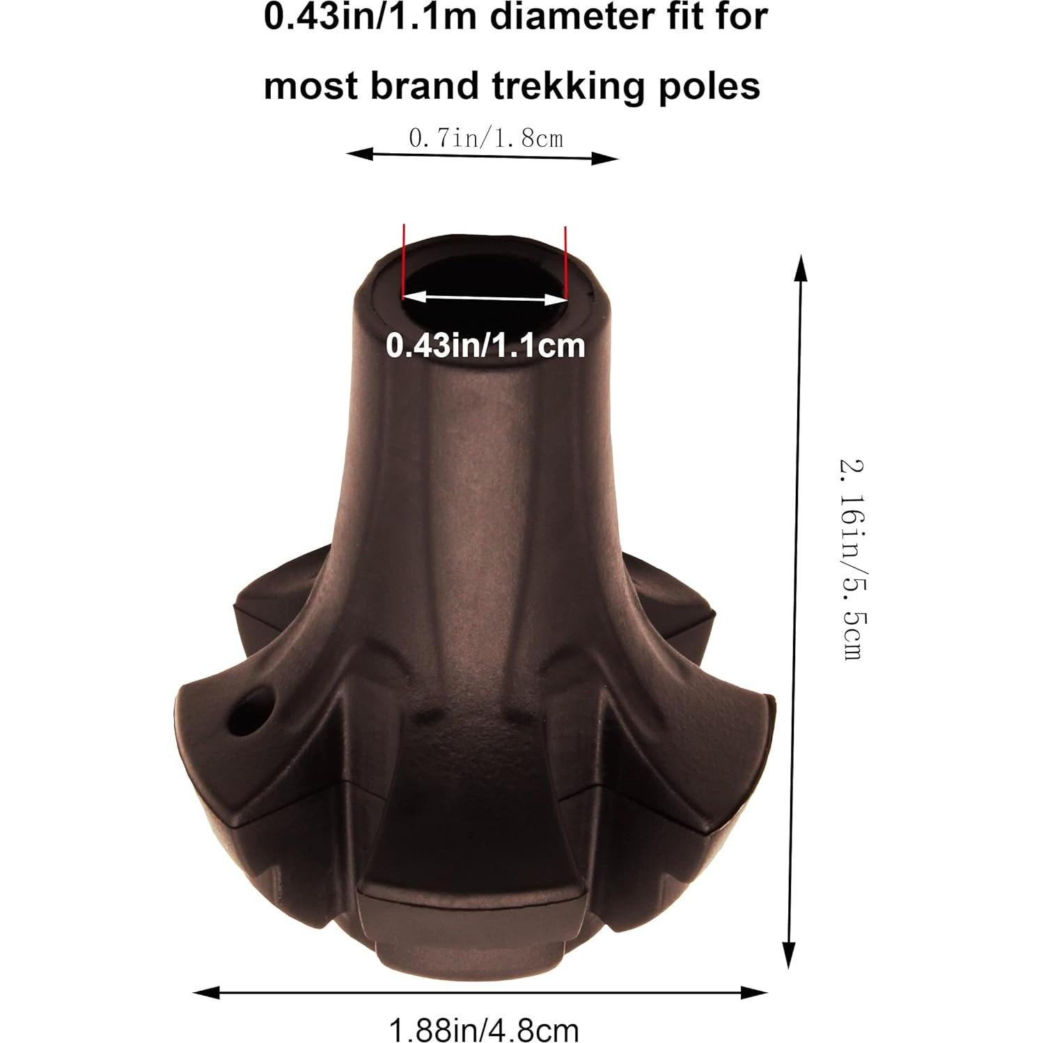 Juego de Puntas de Goma HAPLUSTAR para Bastones 6 Pcs