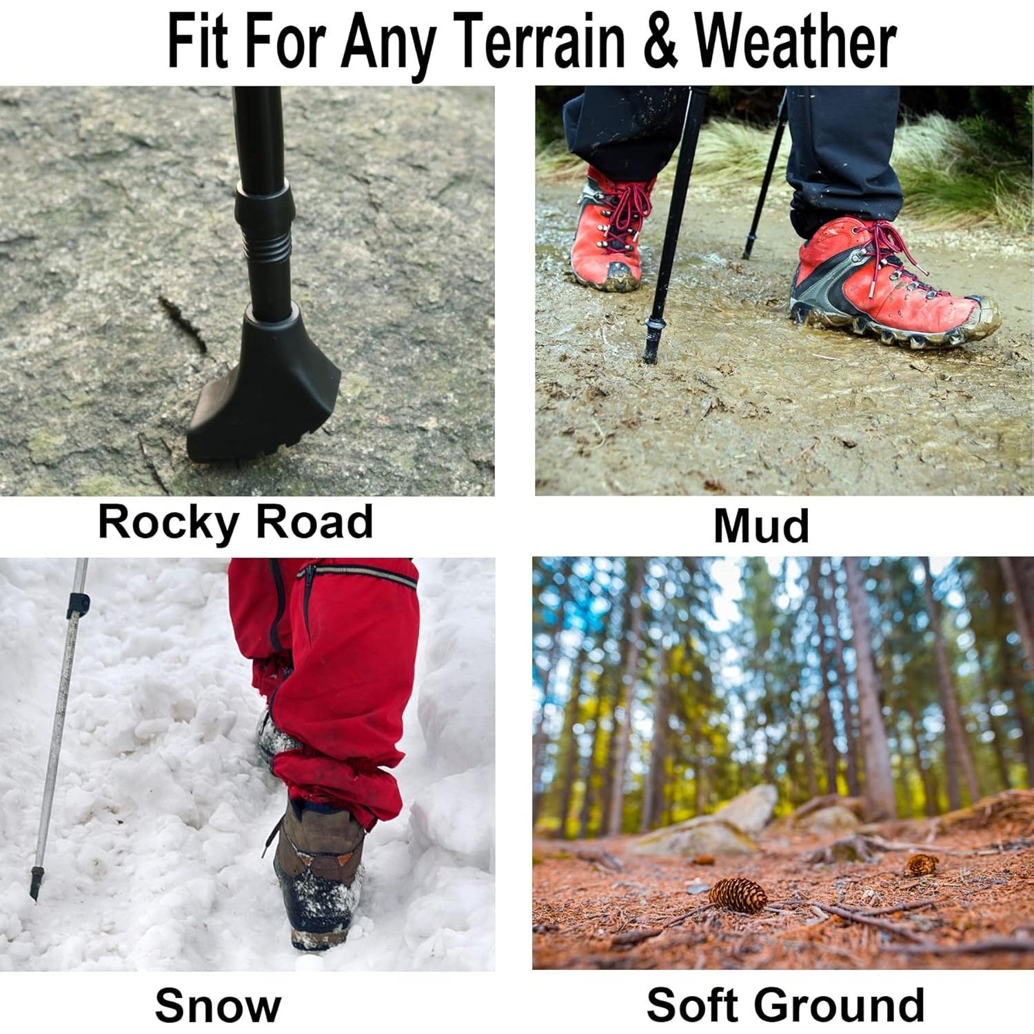 Juego de Puntas de Goma HAPLUSTAR para Bastones 6 Pcs