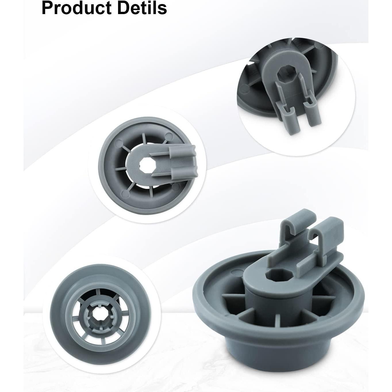 Rueda Inferior Estante Lavavajillas Bosch 611475 ABS 4 Piezas