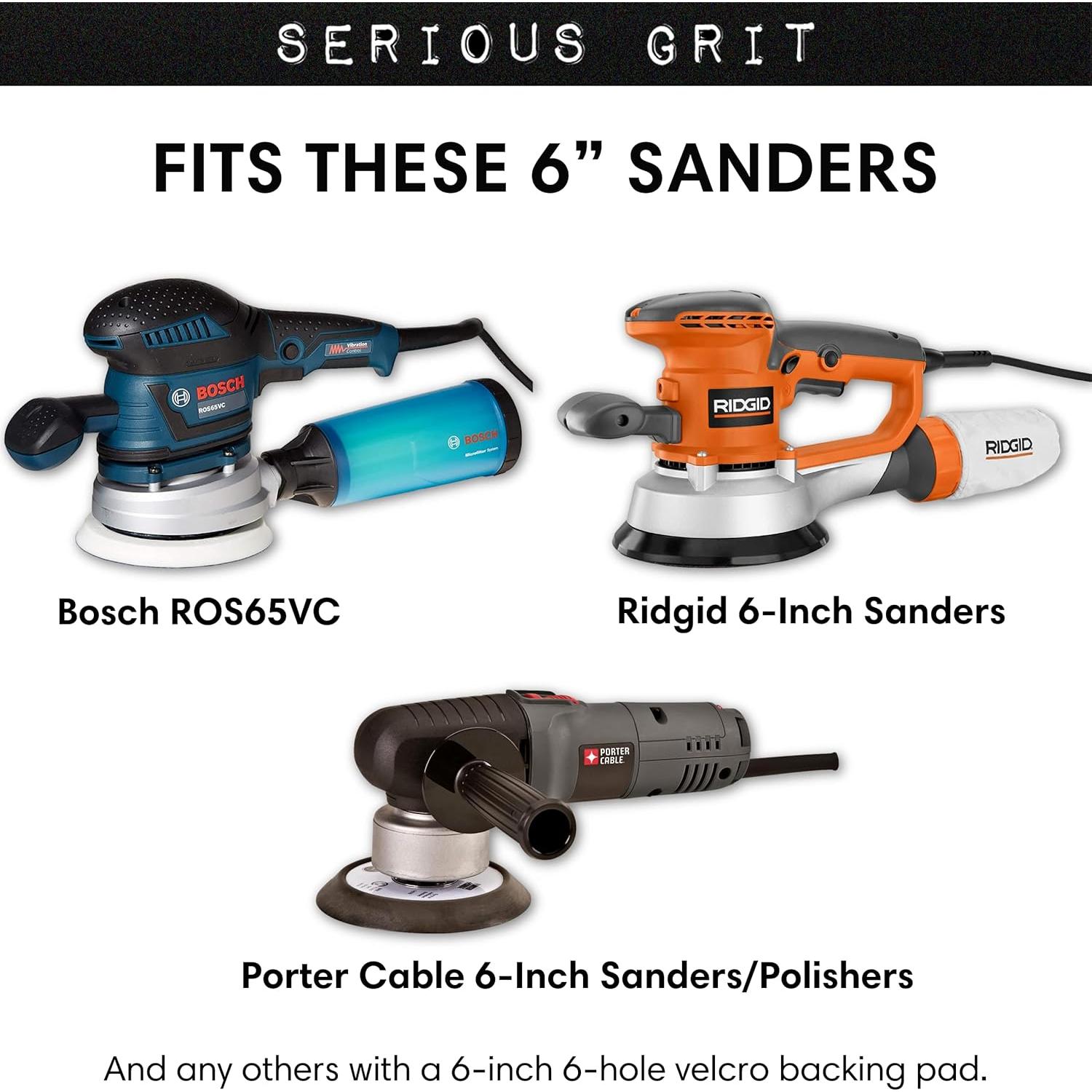 Discos de Lijado 15 cm 40 Granos Serious Grit - Caja 25 Unidades