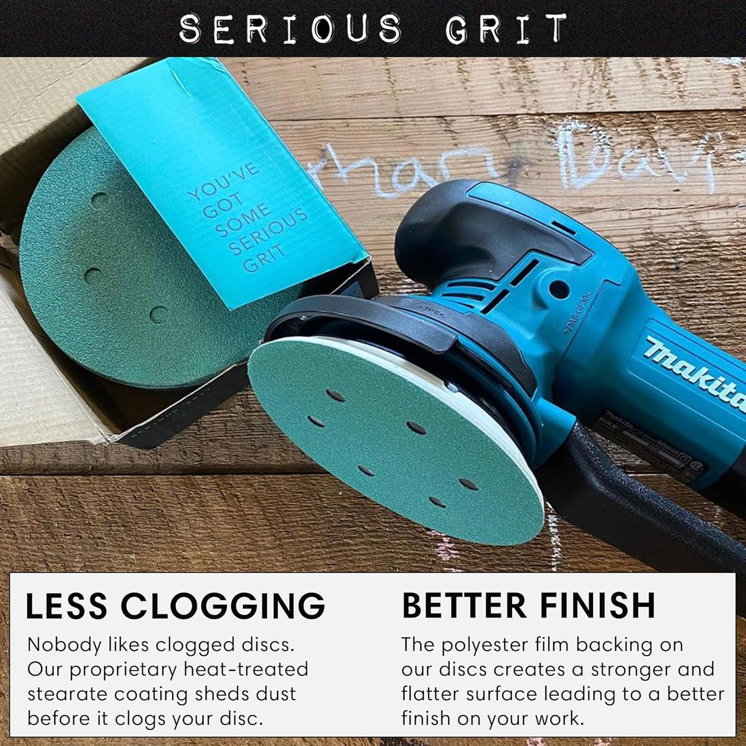 Discos de Lijado 15 cm 40 Granos Serious Grit - Caja 25 Unidades