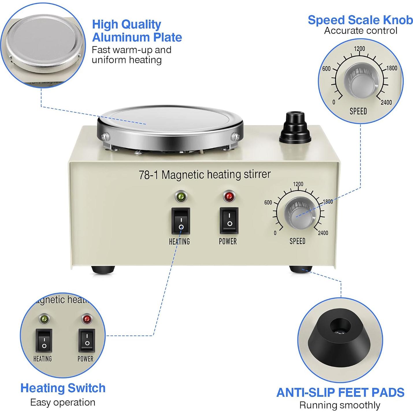 Placa Calentadora Magnética Feekoon 1000ml 2400 RPM
