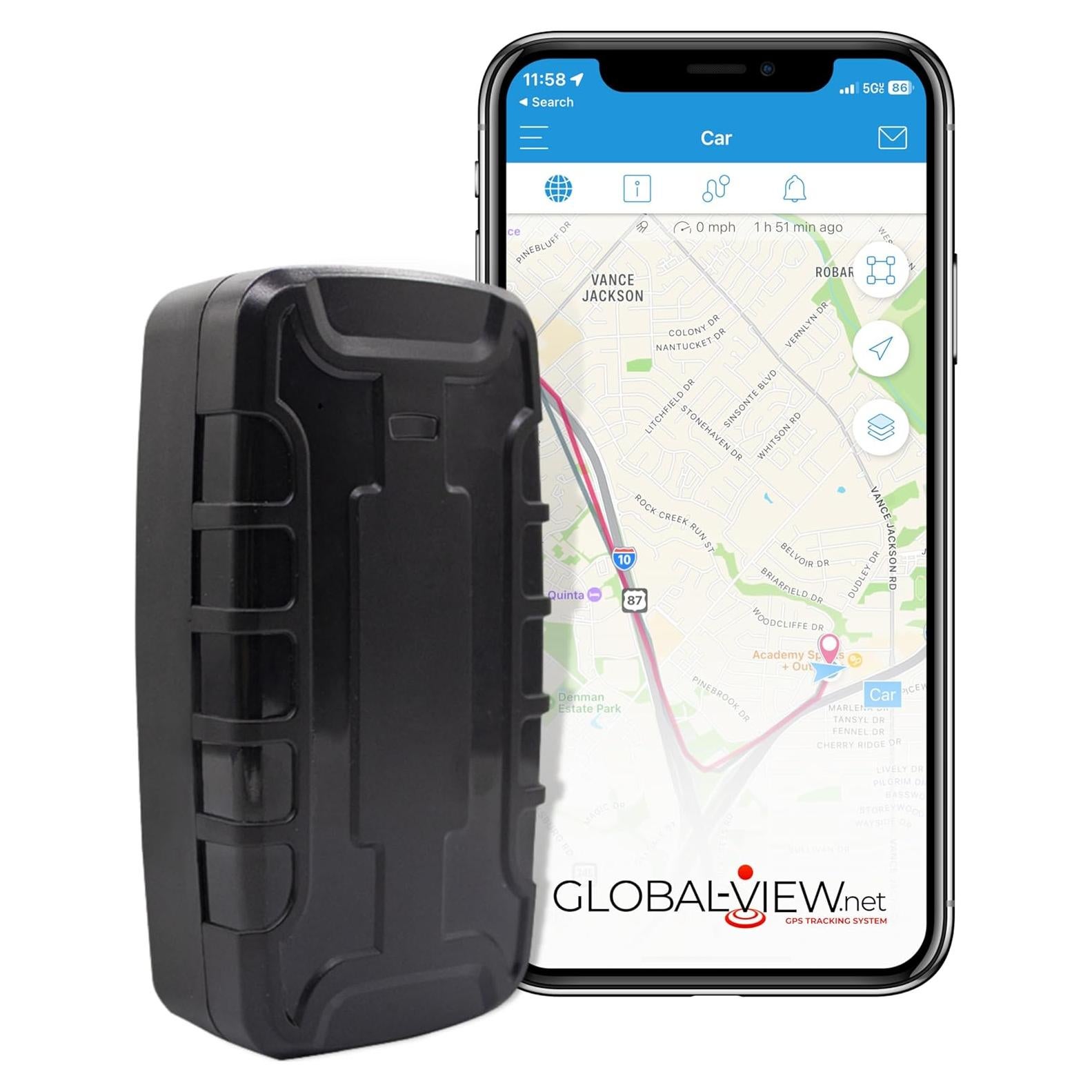 Rastreador GPS Magnético Global-View 2 Meses Batería