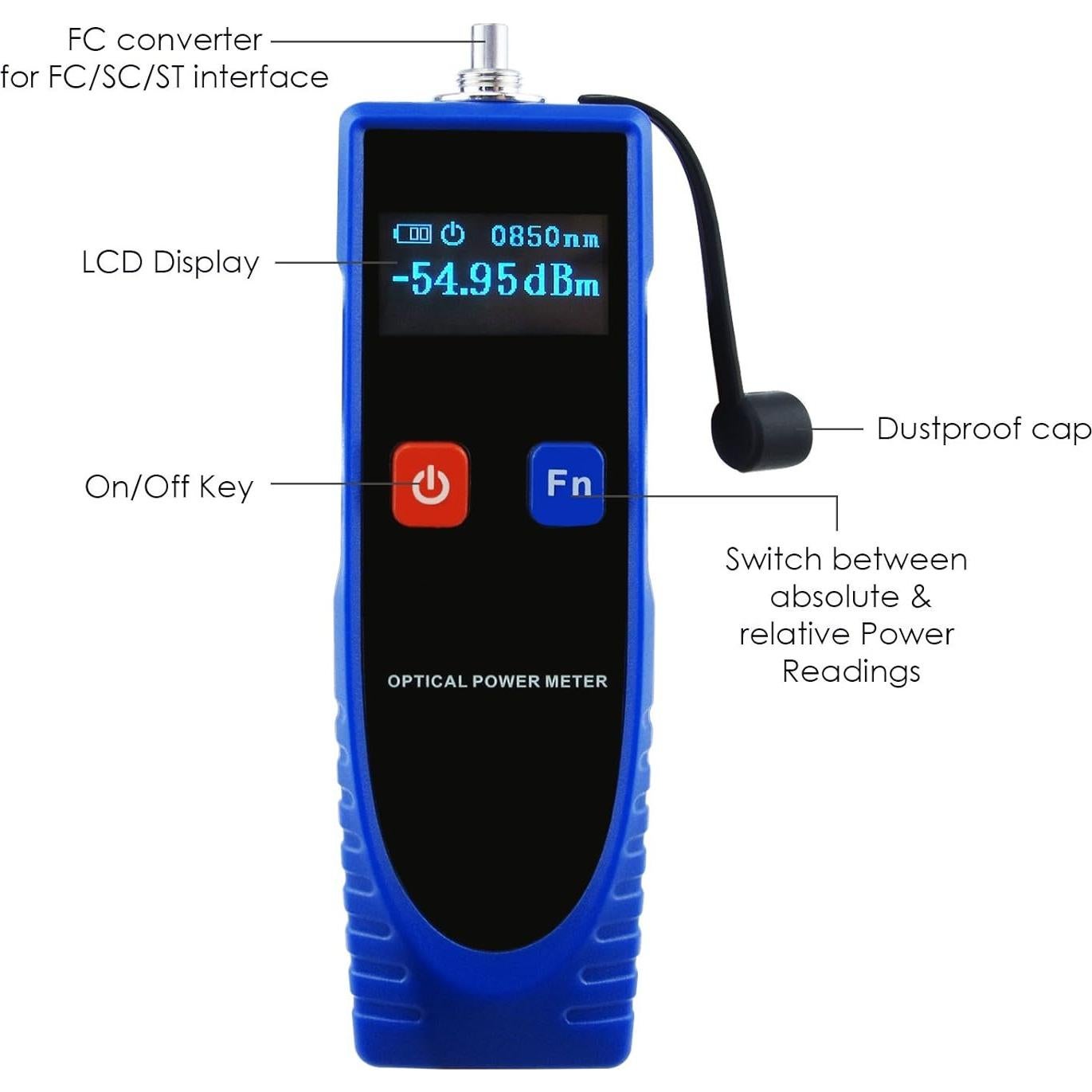 Medidor de Potencia Óptica Gain Express CAB-38 -70 a 6dBm