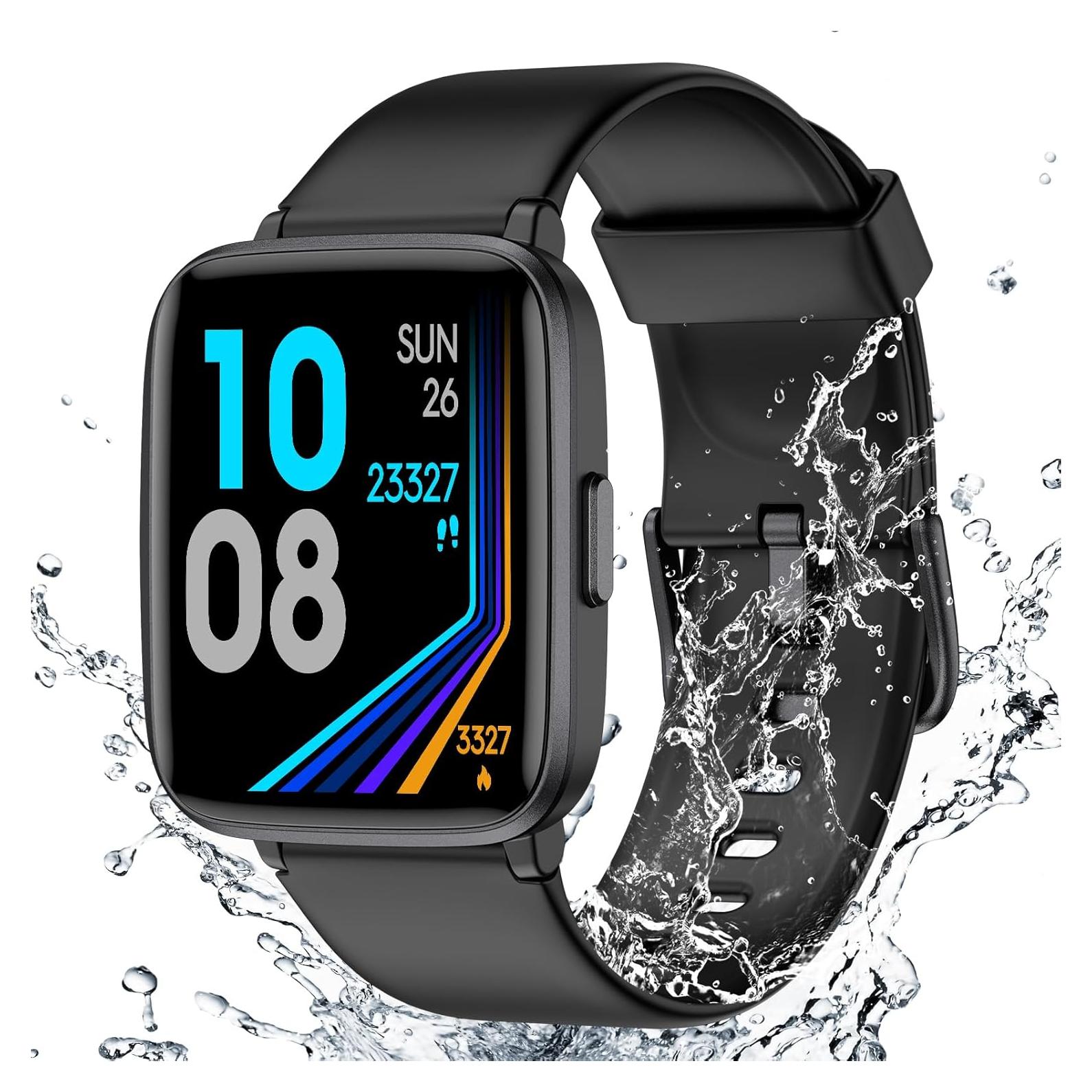 Reloj Fitness LIVIKEY LK-F1 Negro con Monitor Cardíaco y Sueño