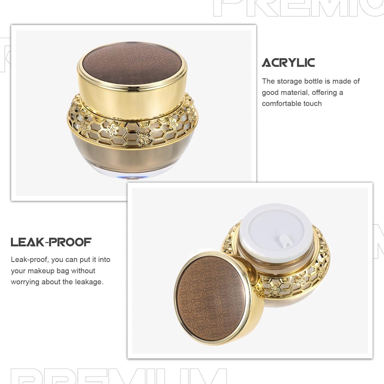 Tarro Cosmético Refillable FRCOLOR 30g Dorado para Crema