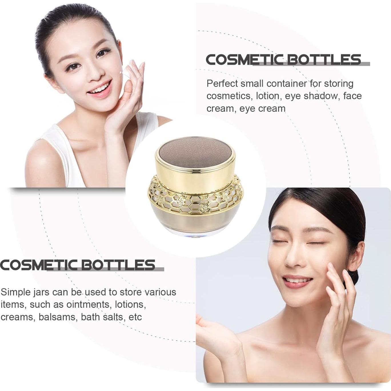 Tarro Cosmético Refillable FRCOLOR 30g Dorado para Crema