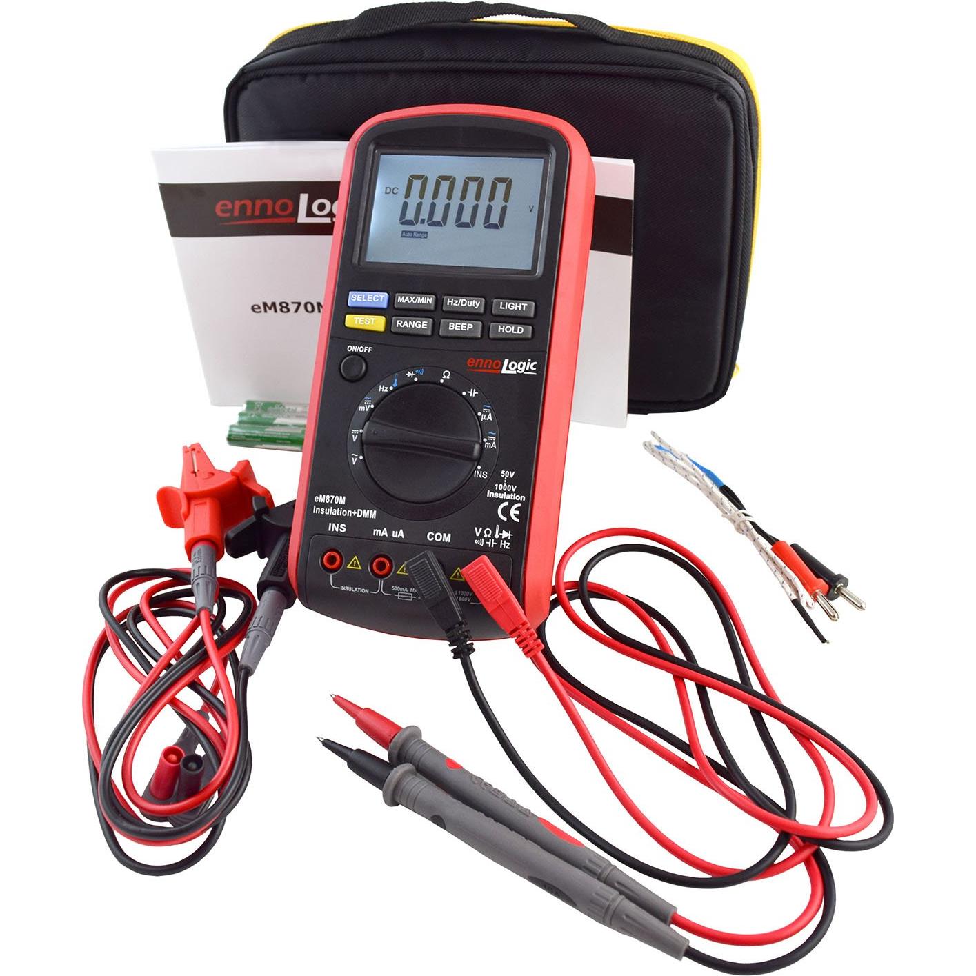 Megómetro eM870M ennoLogic 50-1000V Multímetro Profesional