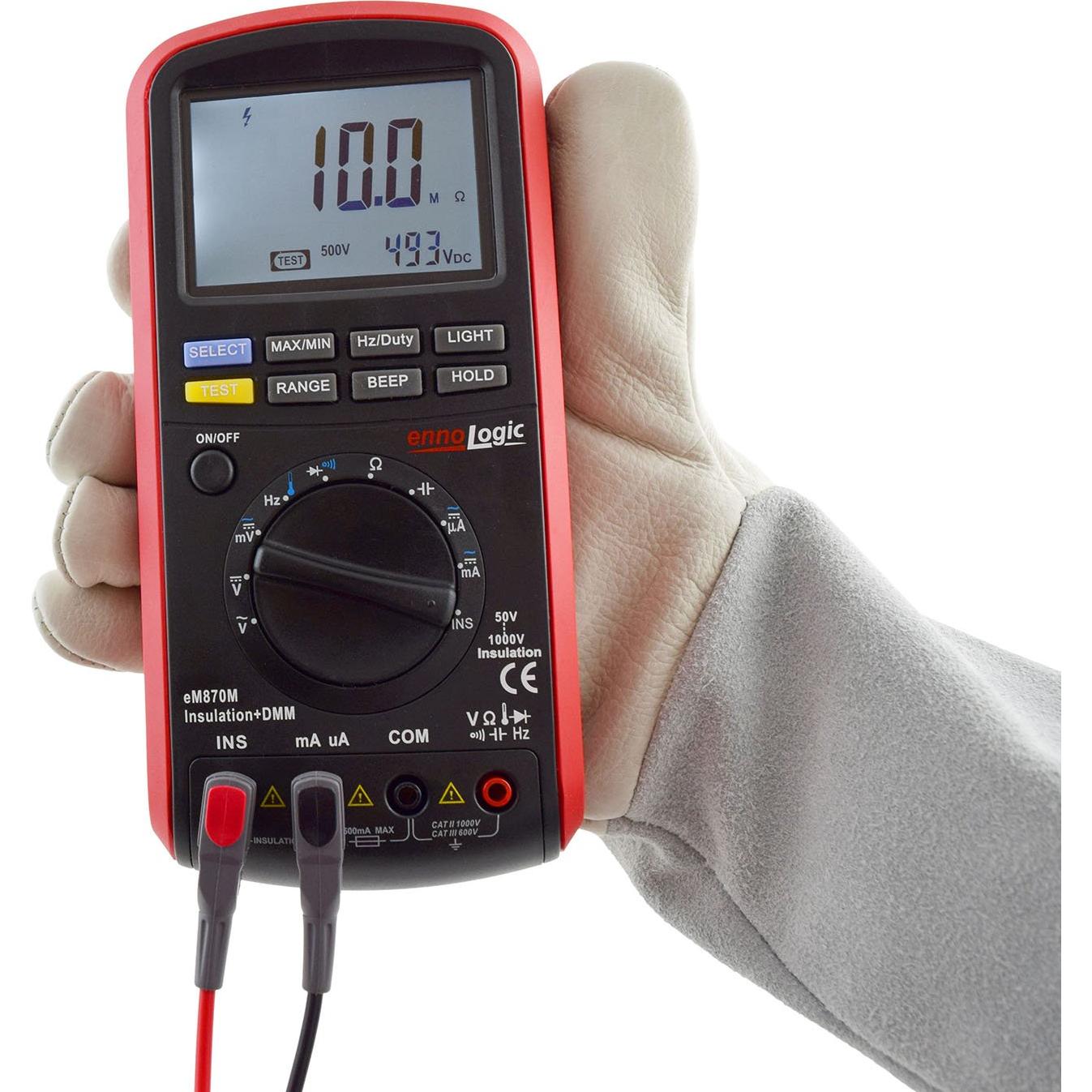 Megómetro eM870M ennoLogic 50-1000V Multímetro Profesional