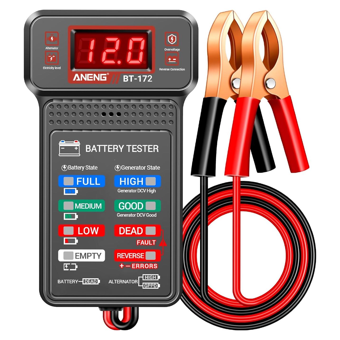 Probador de Baterías ANENG BT172 12V con Pantalla LCD