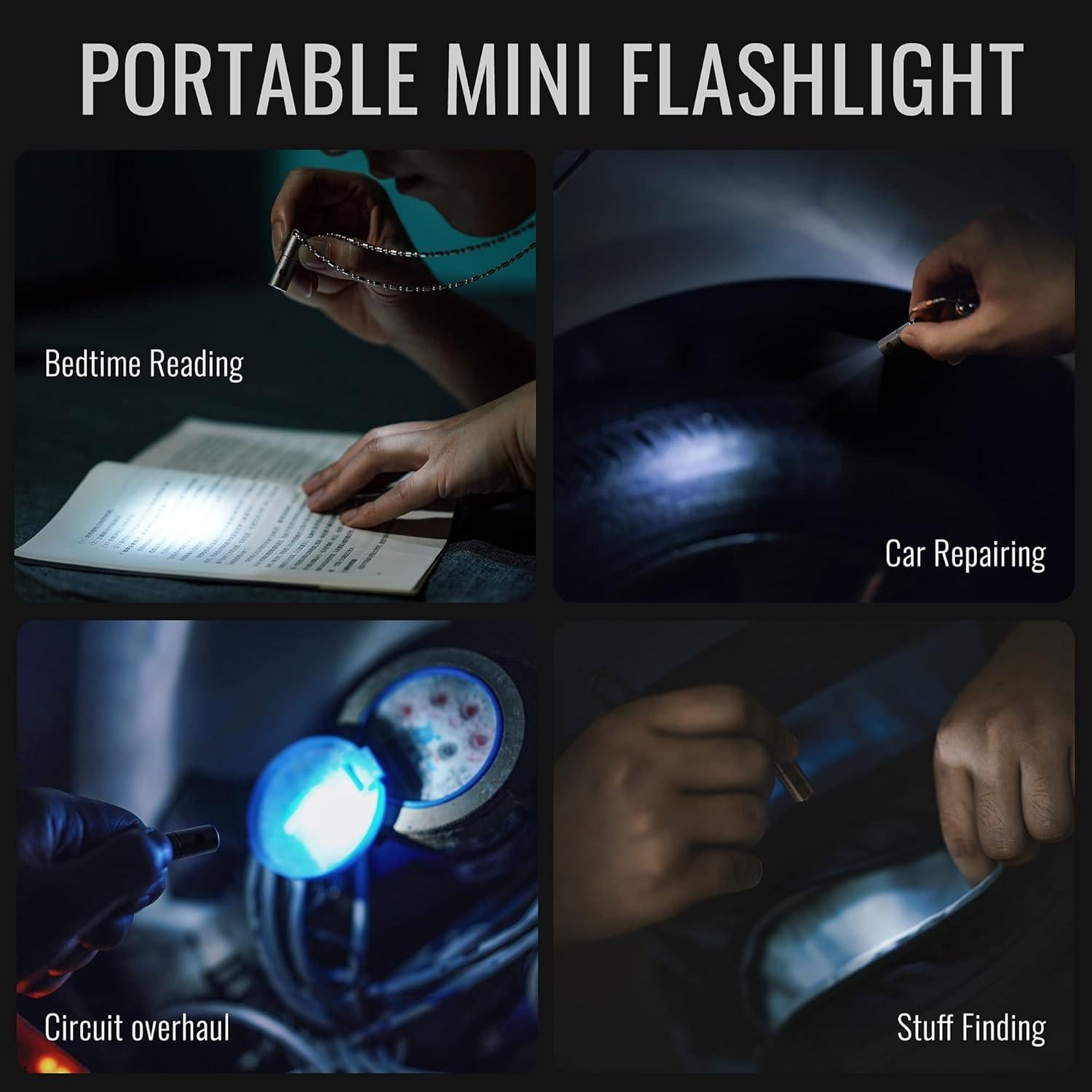 Linterna LED Mini KeyUnity KF00 de Titanio 15 Lúmenes Impermeable