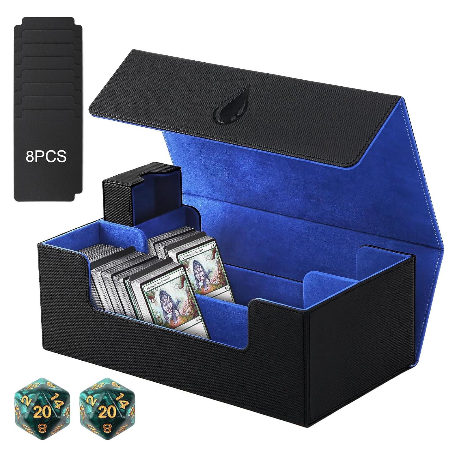Caja de Almacenamiento de Cartas DaMohony 1500+ PU Negro/Azul