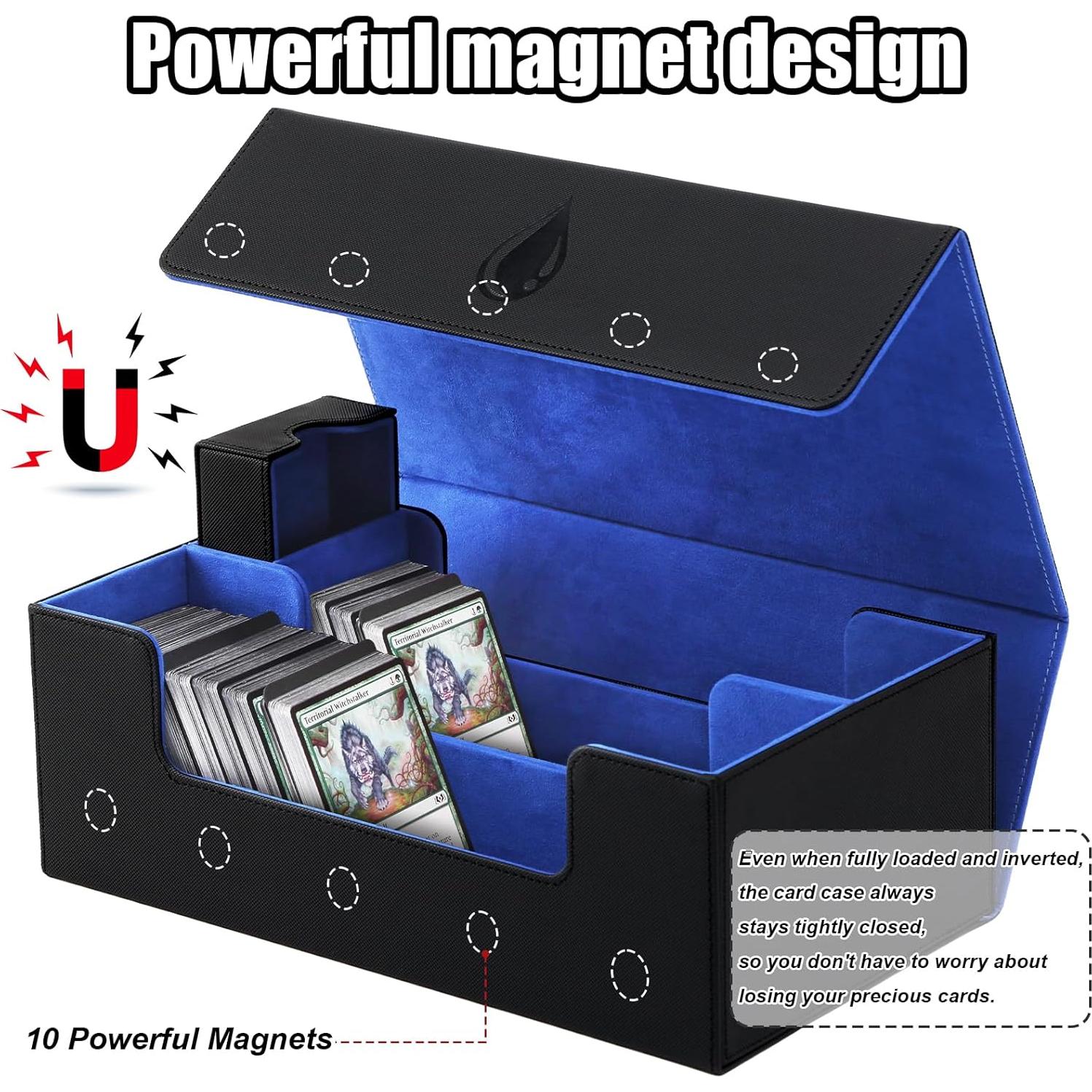 Caja de Almacenamiento de Cartas DaMohony 1500+ PU Negro/Azul