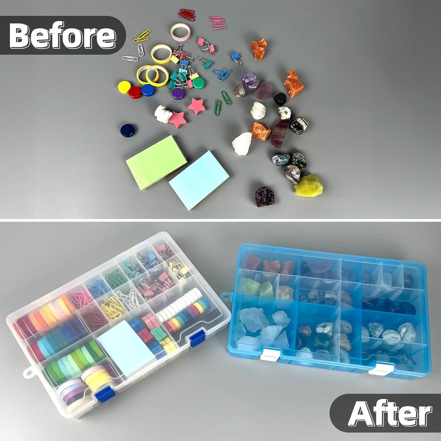 Caja Organizadora de Plástico DUOFIRE 34 Rejillas Azul