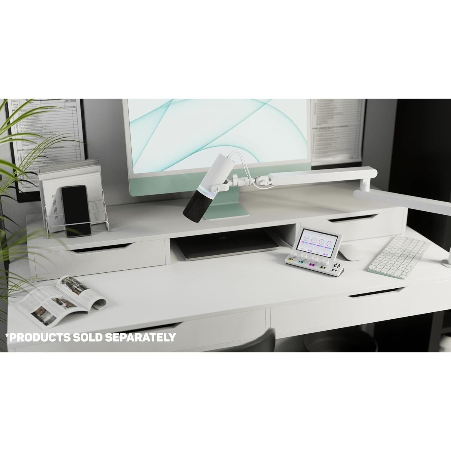 Soporte de Micrófono BEACN Ajustable Blanco para Streaming