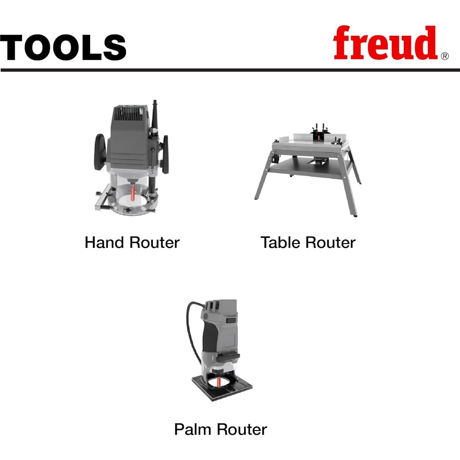 Juego de Brocas de Fresadora Freud 32-502 con 4 Rodamientos