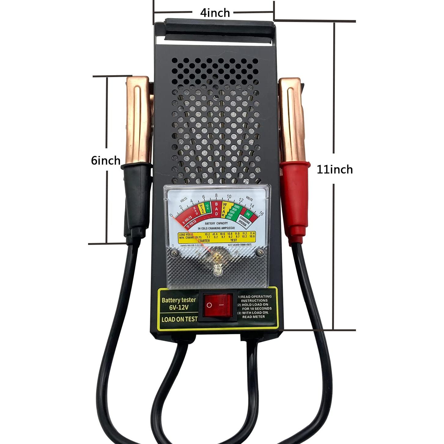Probador de Carga de Batería KAIHENG 6V 12V con Voltímetro