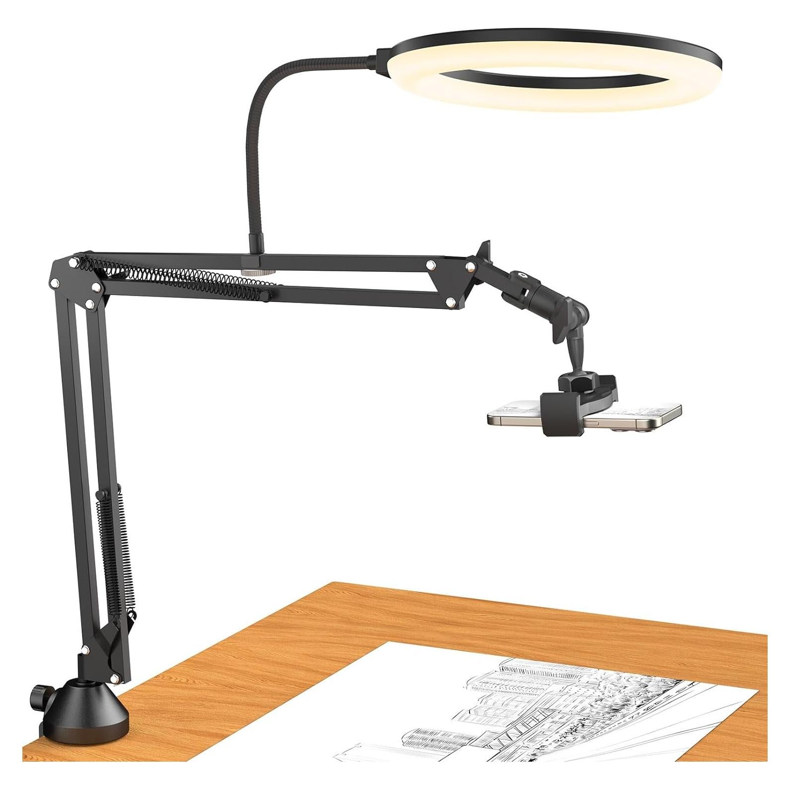 Luz de Anillo TONOR 25,4 cm con Soporte y Ajuste