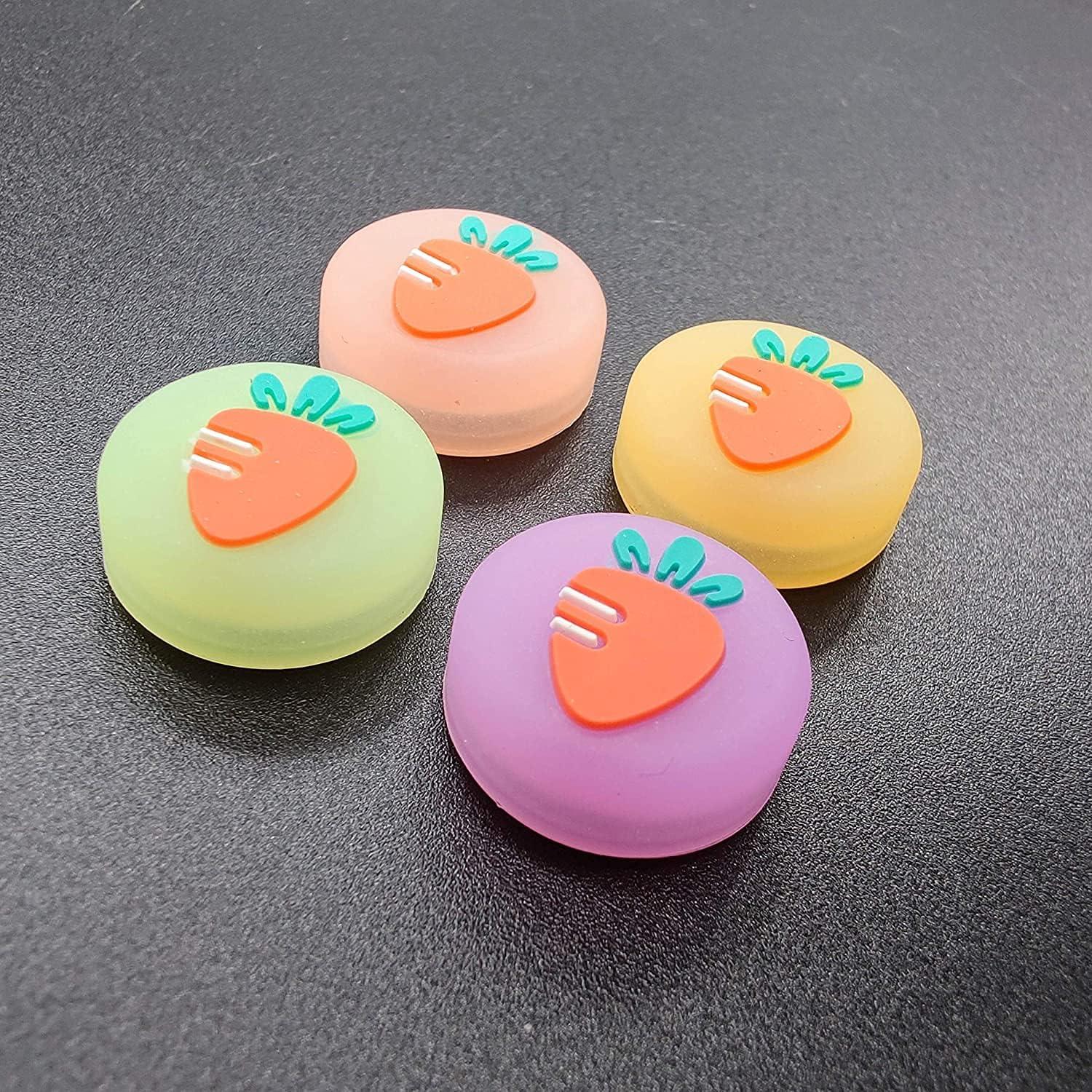 4 Tapas de Pulgar Silicona Luminosa Ambertown para Joystick