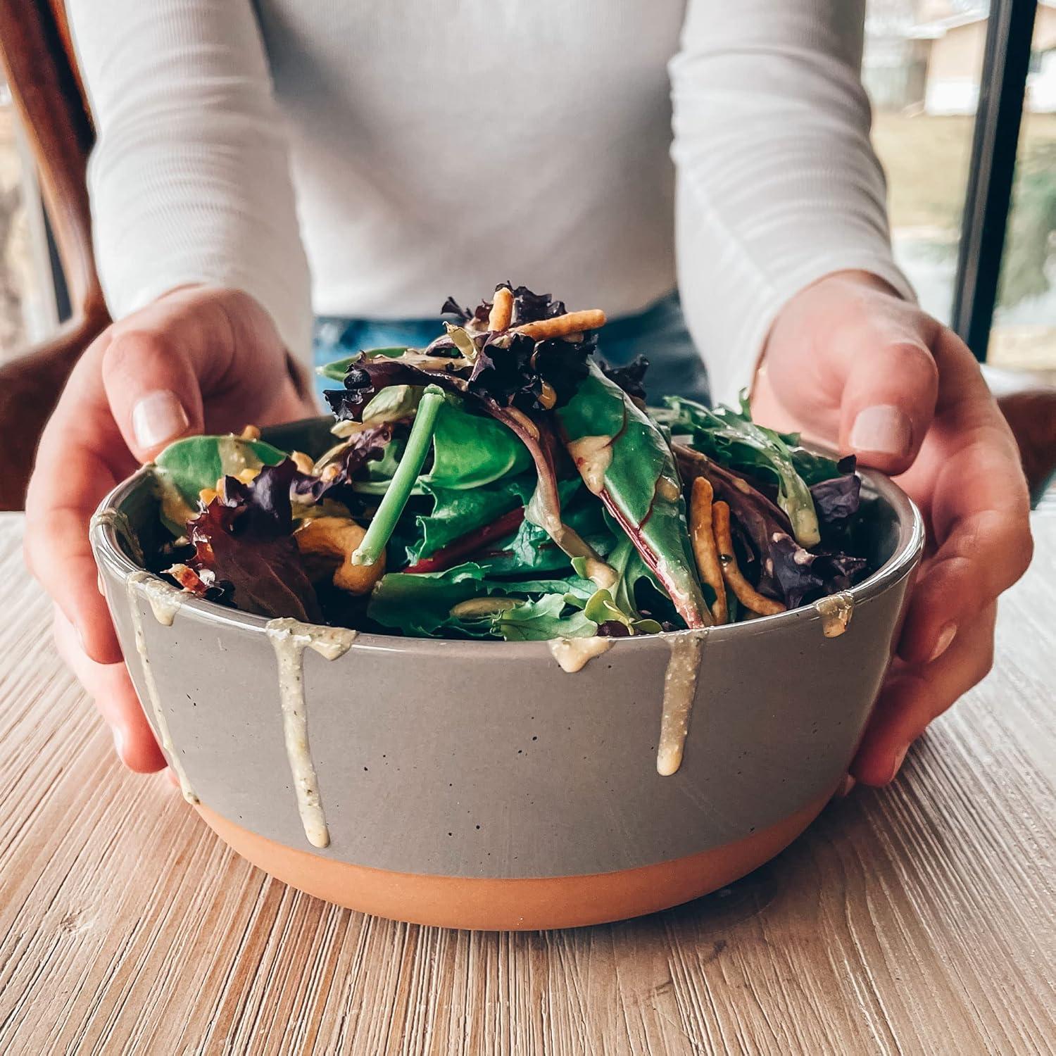 Juego de 4 Cuencos de Cerámica Mora 739ml Apto Microondas
