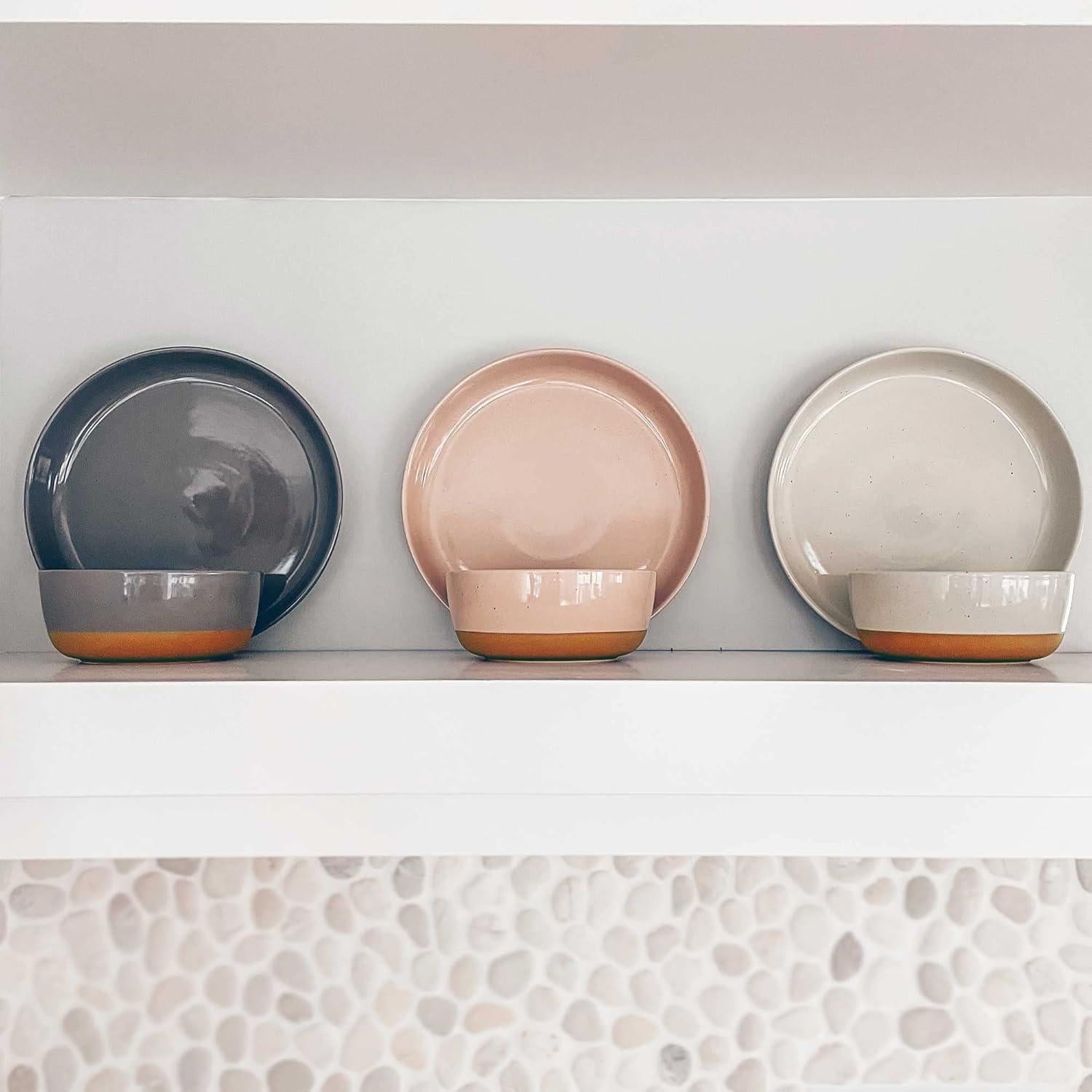 Juego de 4 Cuencos de Cerámica Mora 739ml Apto Microondas