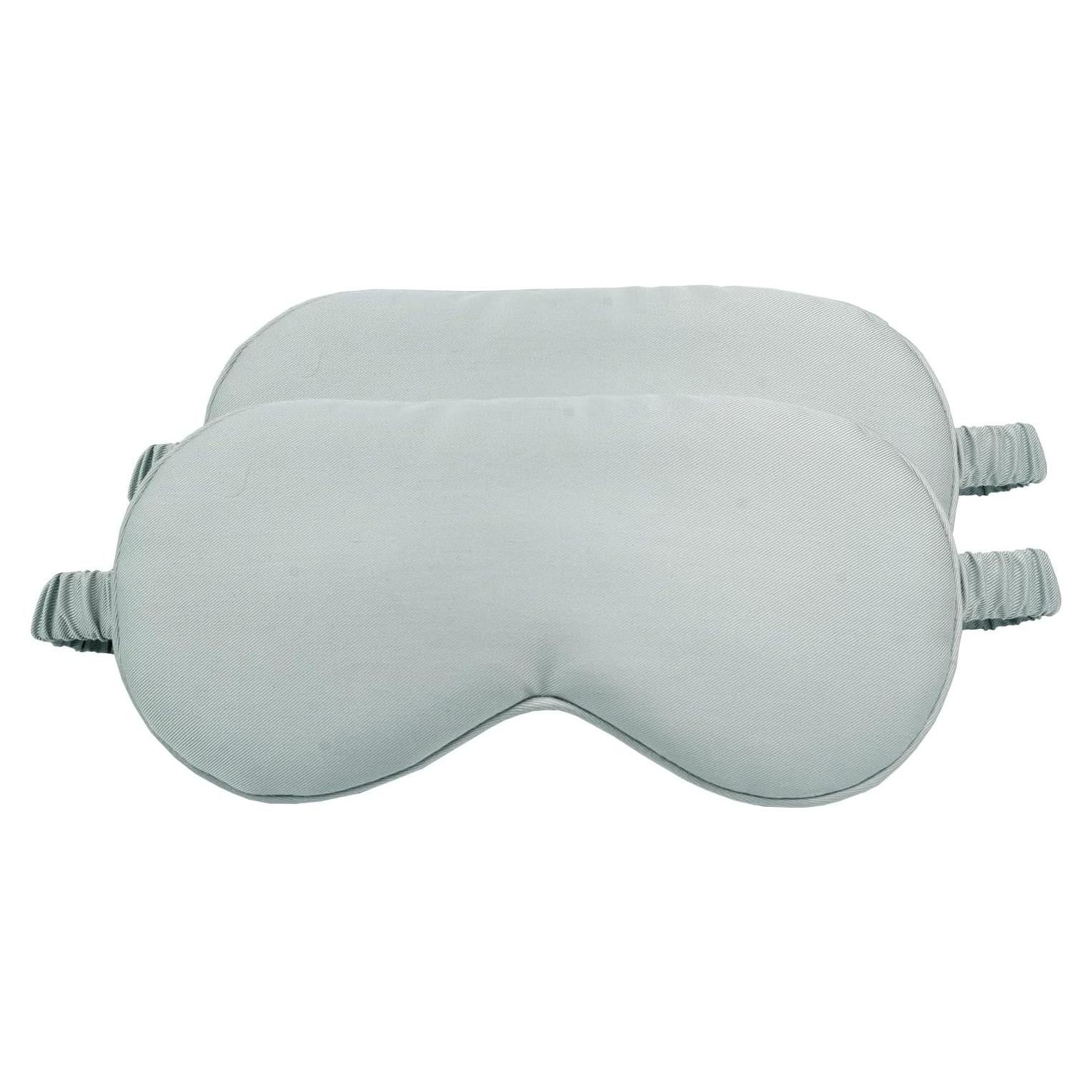 Máscara de Sueño HBHLFZ 2 Pack - Fibra de Viscosa de Bambú Gris