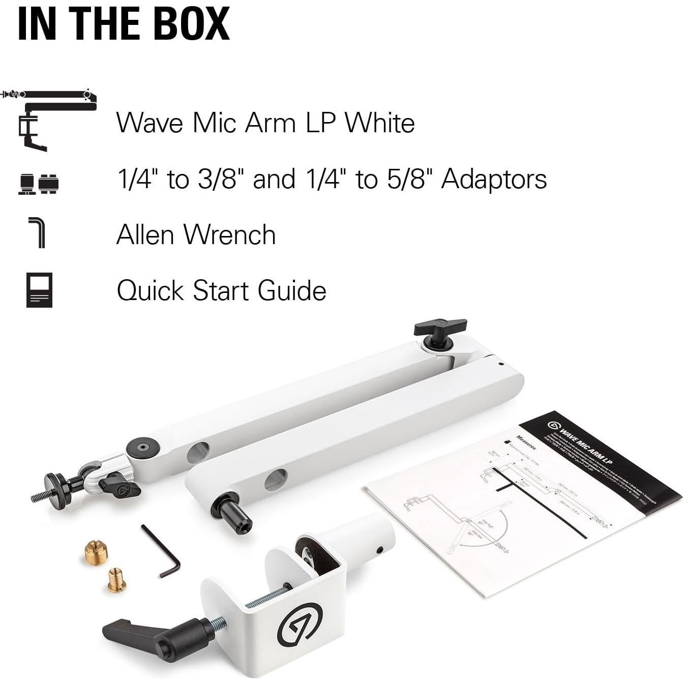 Brazo de Micrófono Elgato Wave Mic Arm LP Blanco Ajustable
