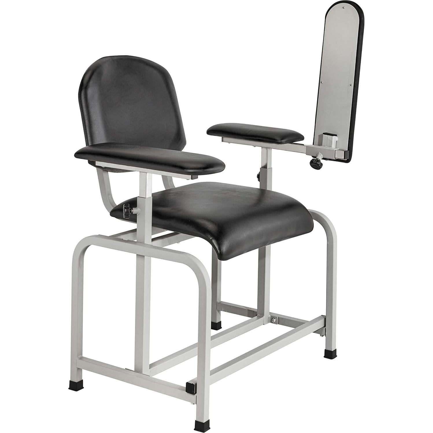 Silla de Flebotomía AdirMed Negra con Reposabrazos Ajustable