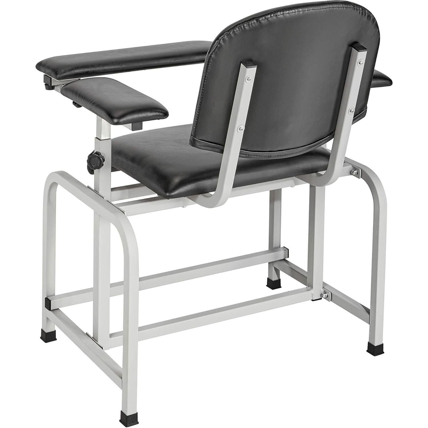 Silla de Flebotomía AdirMed Negra con Reposabrazos Ajustable