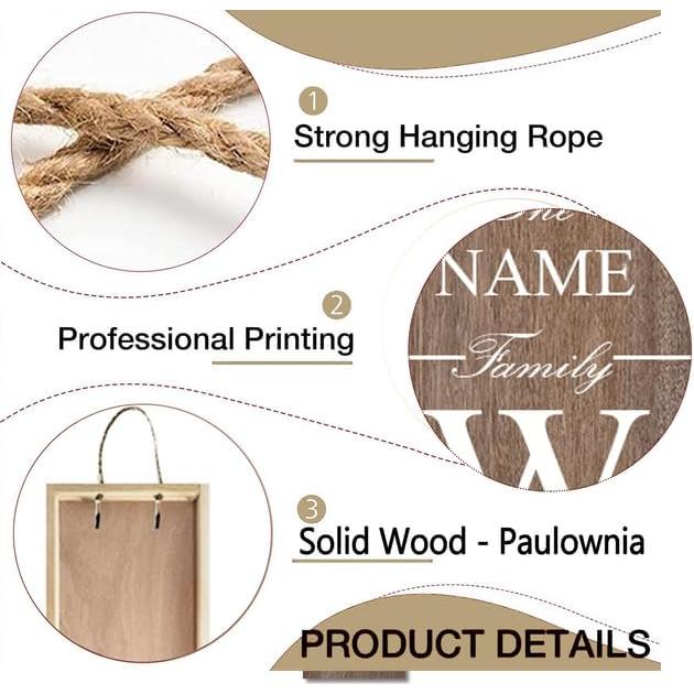 Wood Personalized Initial Family Name Welcome Sign for Porch Standing 48in×8in, Tall Custom Last Name Vertical Leaner Rustic Welcome Sign for Front Door Deck Patio Yard Home Decorations