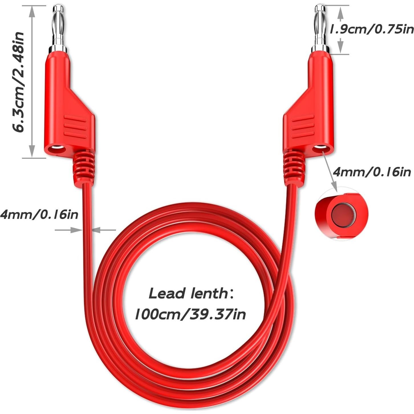 Cables de Prueba Goupchn 1m Banana Apilables 8PCS 1000V 15A