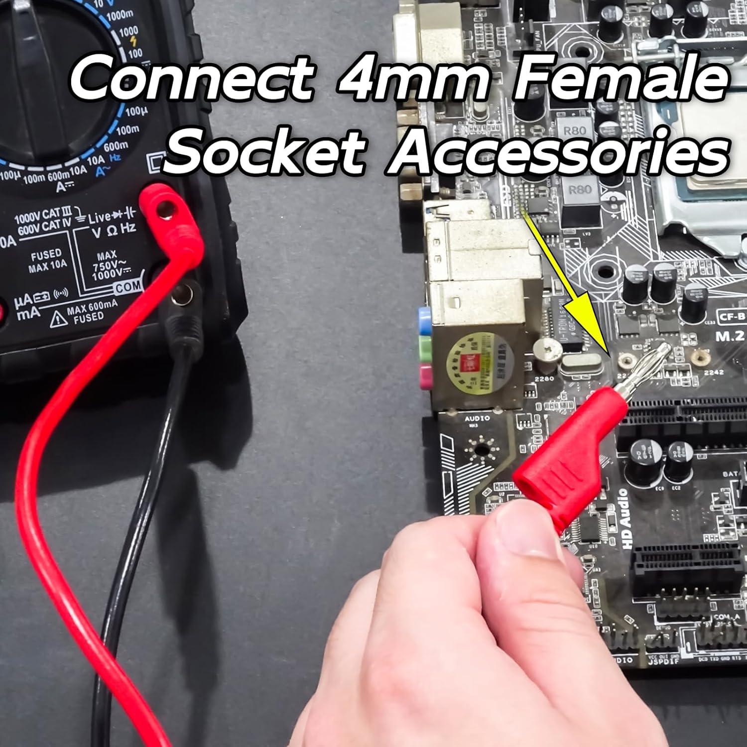 Cables de Prueba Goupchn 1m Banana Apilables 8PCS 1000V 15A