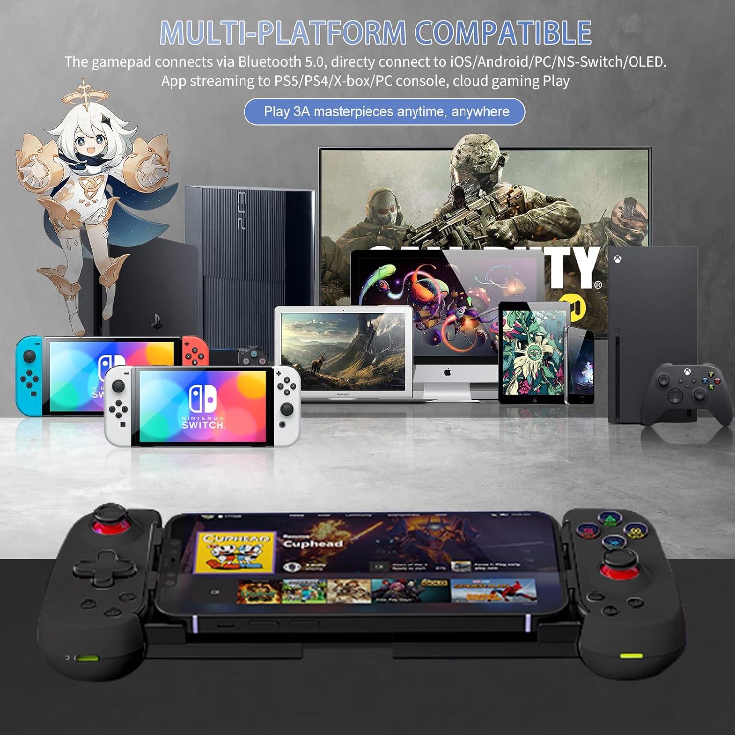 Controlador Inalámbrico Koiiko D6 DP para iPhone/Android/PC - Negro