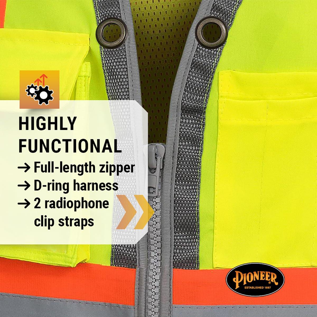 Chaleco de Seguridad Pioneer Alta Visibilidad 12 Bolsillos