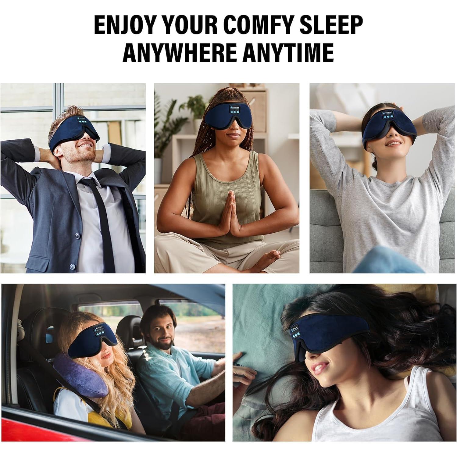 Máscara de Sueño Bluetooth Morelax 3D con Auriculares Inalámbricos