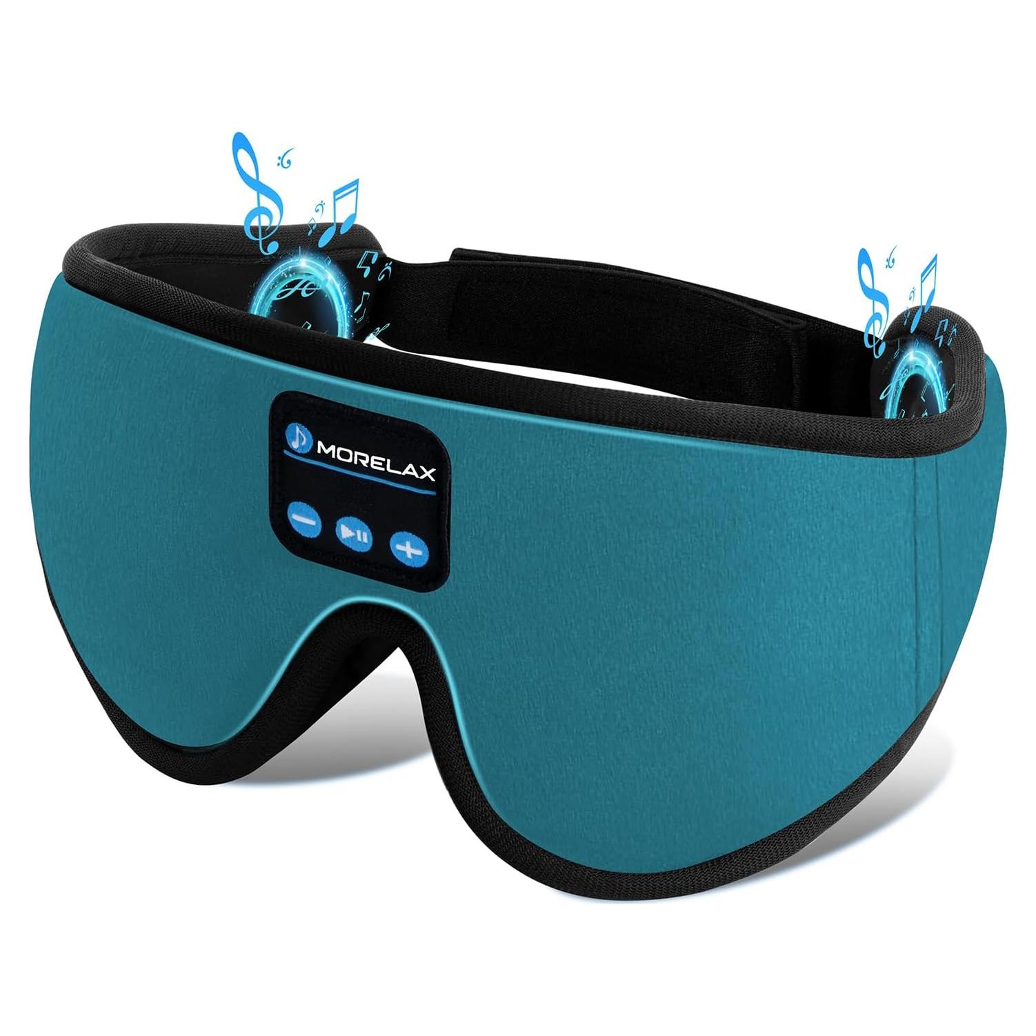 Máscara para dormir Bluetooth Morelax 3D Turquesa con auriculares