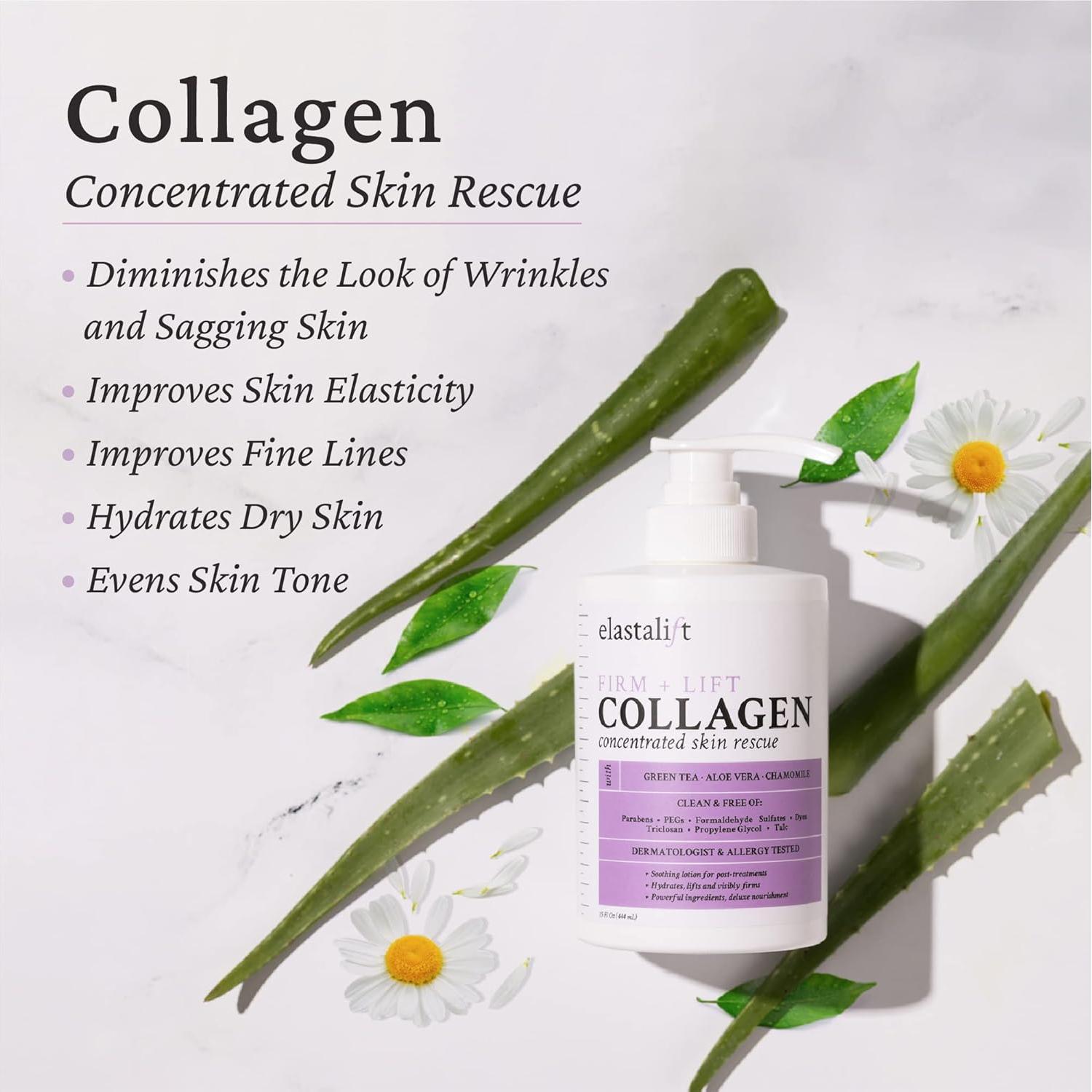 Crema de Colágeno Elastalift 425g Hidratante Facial y Corporal