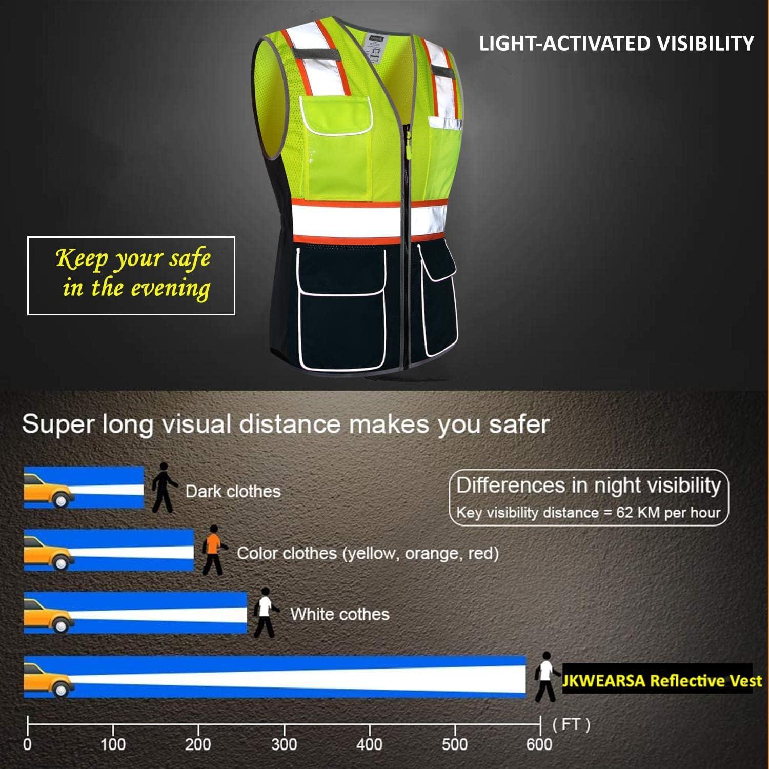 Chaleco de Seguridad JKWEARSA para Mujeres Amarillo Reflectante