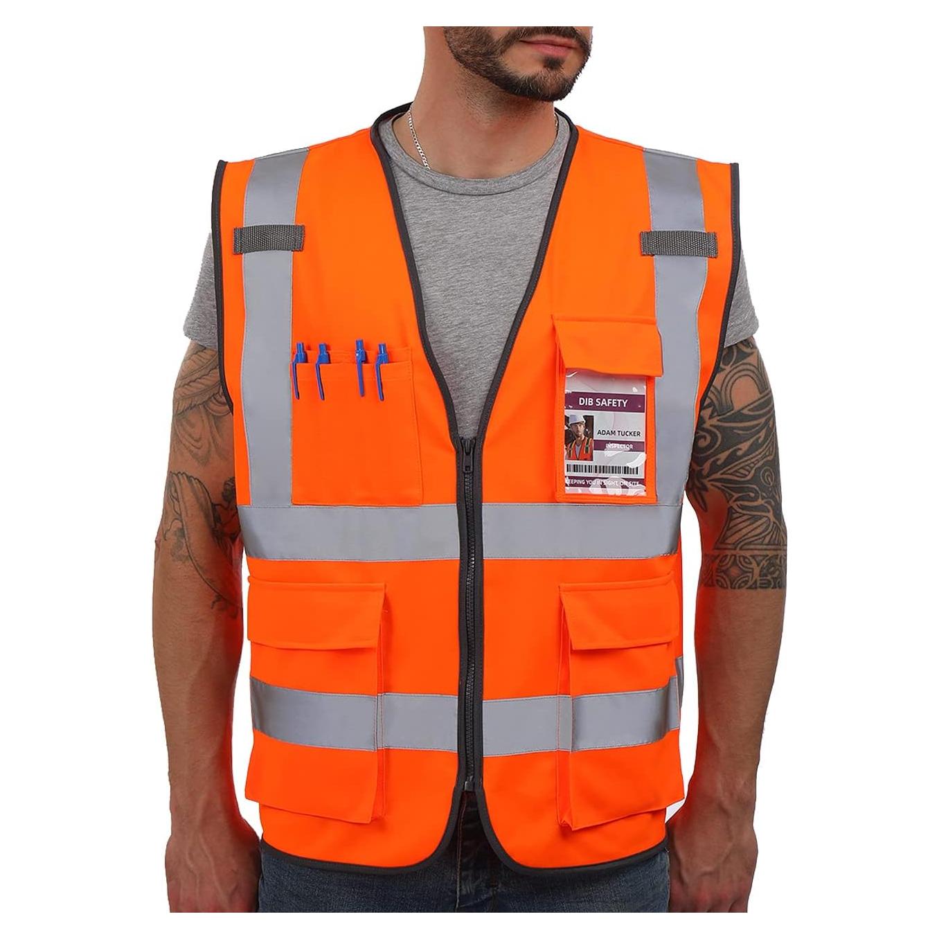 Chaleco de Seguridad Dib Safety Naranja Alta Visibilidad M