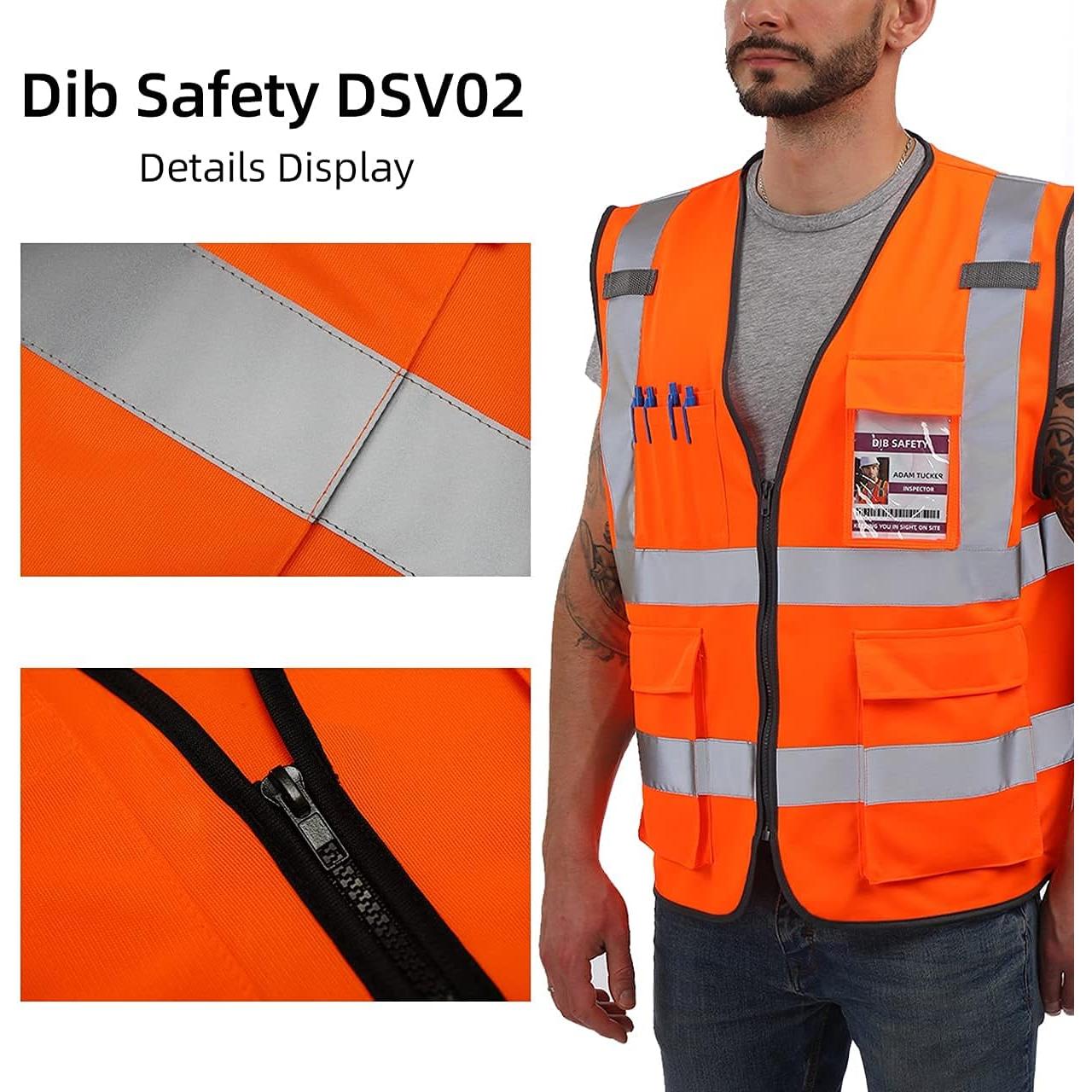 Chaleco de Seguridad Dib Safety Naranja Alta Visibilidad M