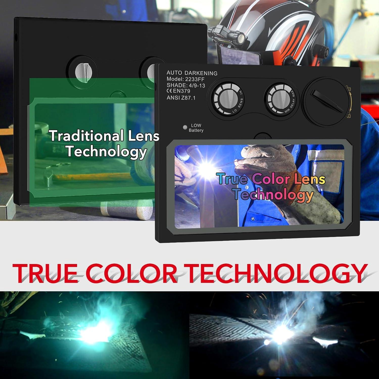 Casco de Soldadura TRQWH HD02 con Oscurecimiento Automático