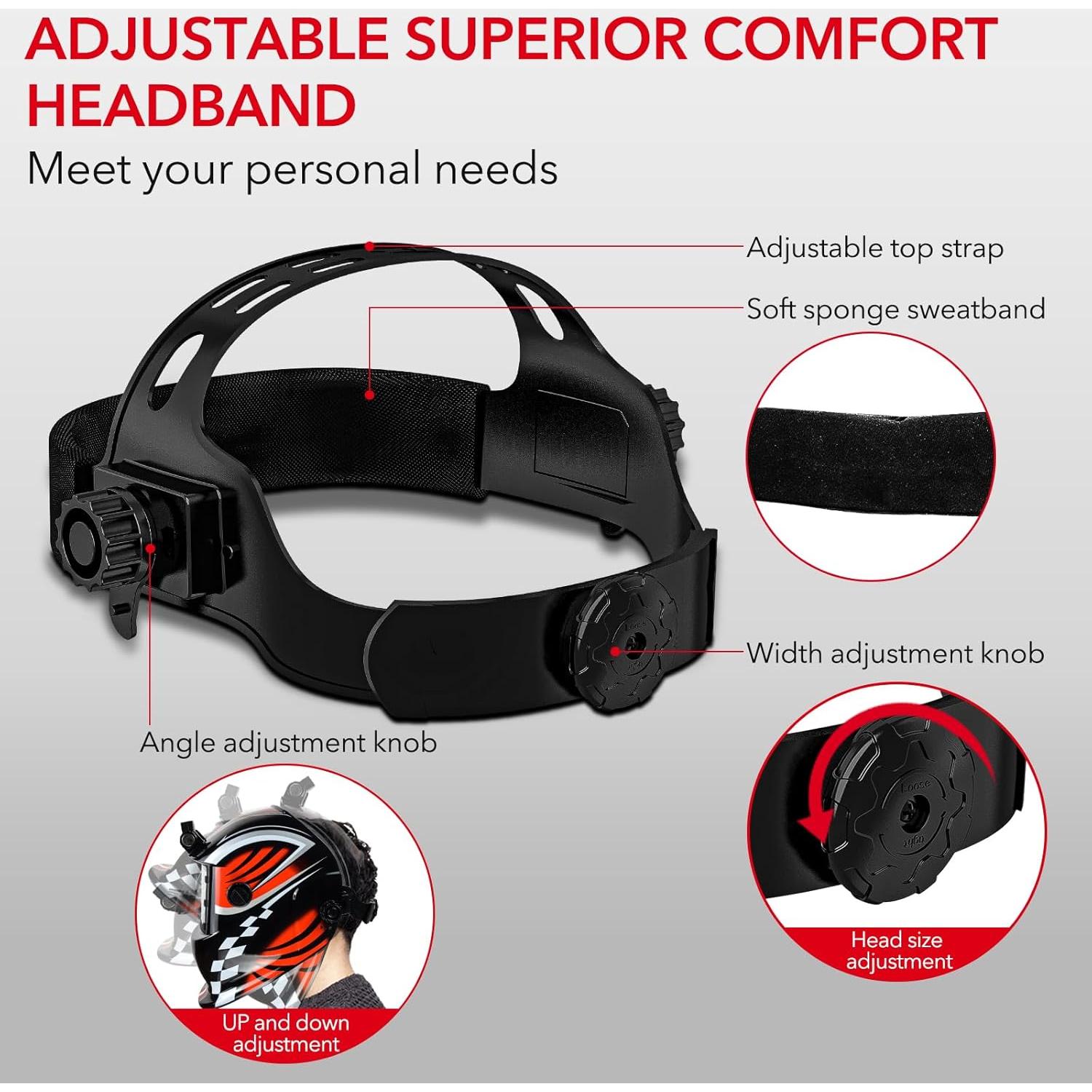 Casco de Soldadura TRQWH HD02 con Oscurecimiento Automático