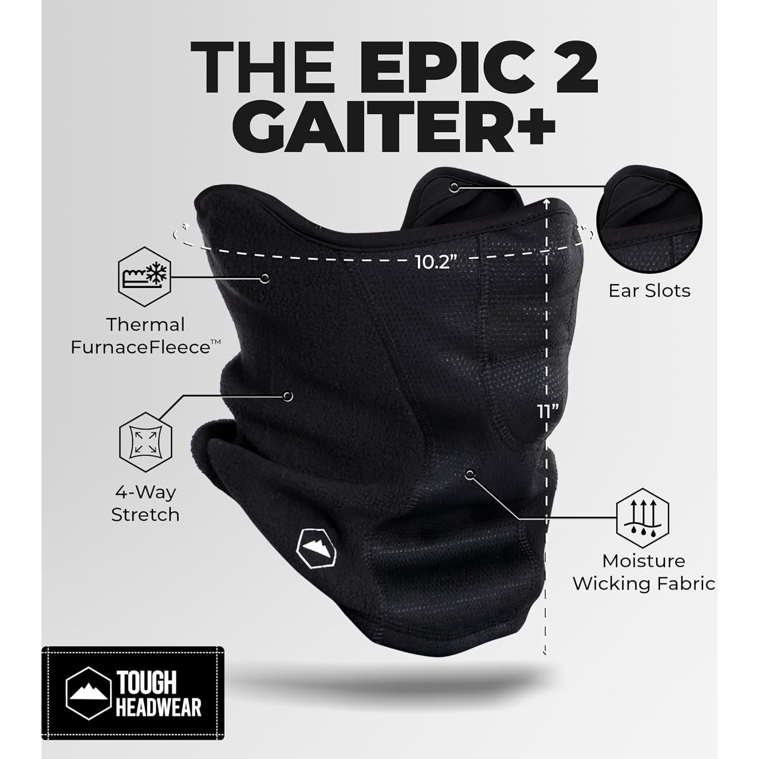 Máscara Facial Media Tough Headwear para Climas Fríos