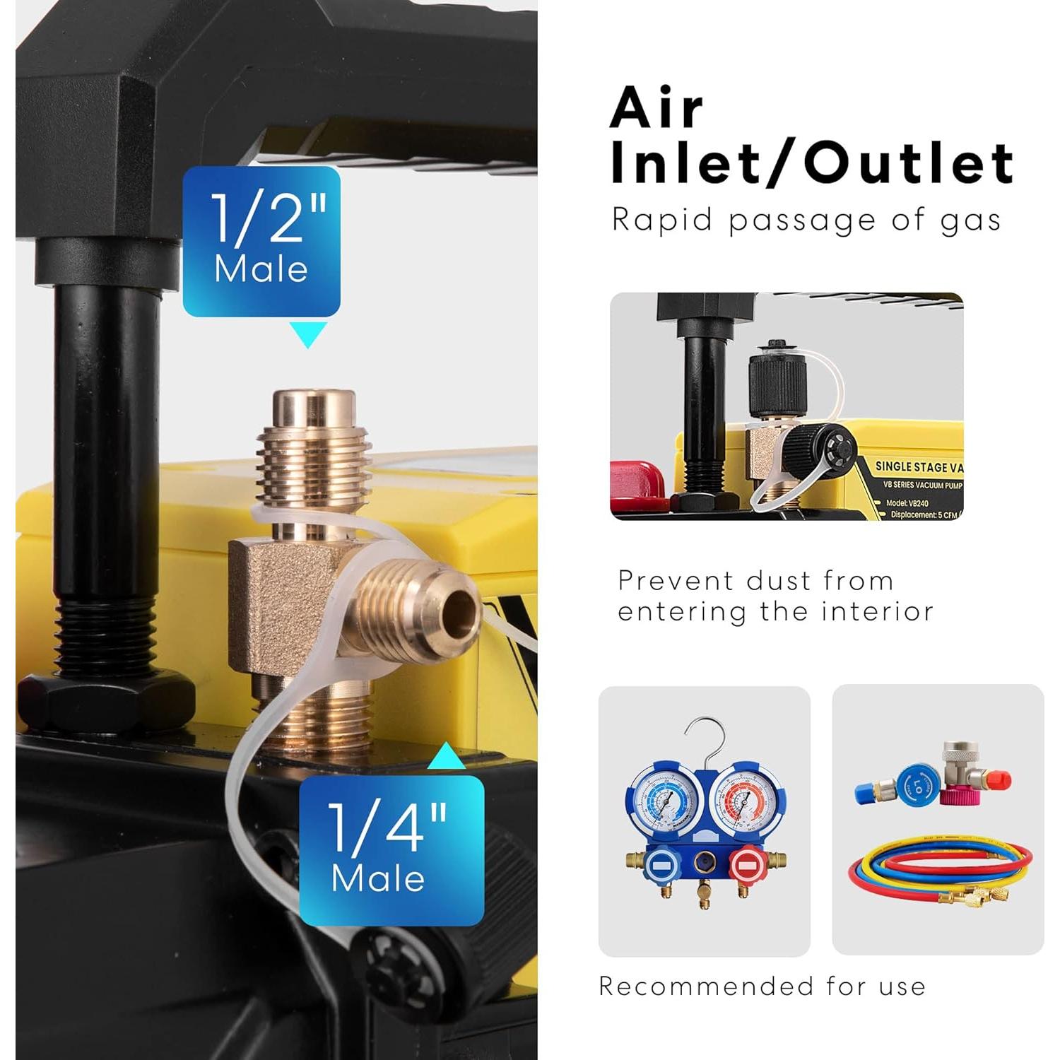 Bomba de Vacío SPECSTAR 3.5 CFM 5.67 kg para HVAC