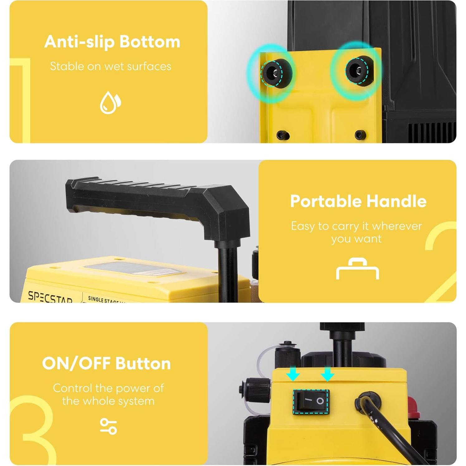 Bomba de Vacío SPECSTAR 3.5 CFM 5.67 kg para HVAC